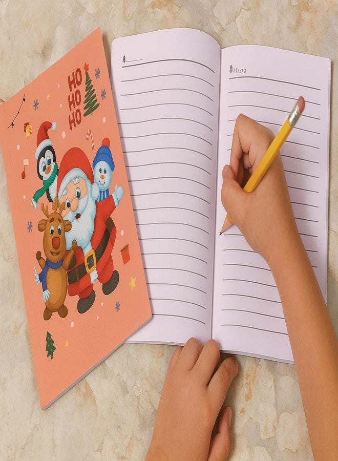 LE DELITE مجموعة أدوات مكتبية من 8 قطع من Le Delite بتصميم شجرة عيد الميلاد وسانتا كلوز، دفتر يوميات حلزوني، أدوات مدرسية، هدايا تبادل هدايا عيد الميلاد للأطفال من البنين والبنات - Image 3